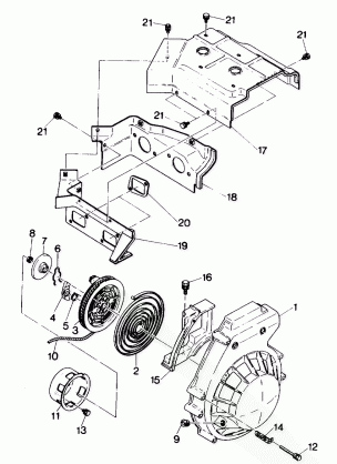 BLOWER HOUSING AND RECOIL STARTER Sport (4912701270043A)