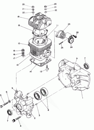 Crankcase and Cylinder (Star) (4910951095019A)