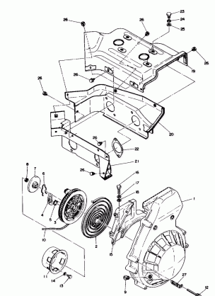 Blower Housing and Recoil Starter (Trail) (4910941094040A)