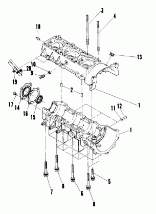 Crankcase (600 and 600 SE) (4909500950029A)