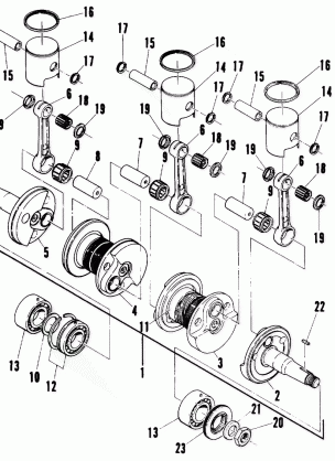 Piston and Crankshaft (600 and 600 SE) (4909500950035A)