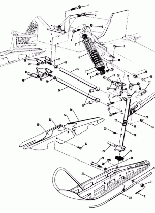 Front Suspension and Ski (600 SE) (4909500950013A)