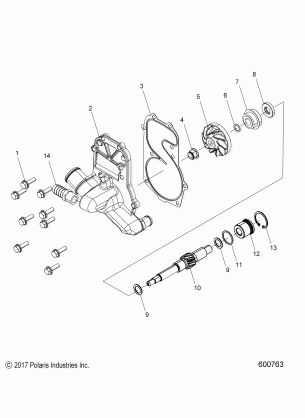 ENGINE WATER PUMP - S18DCL8PS / PEM ALL OPTIONS (600763)