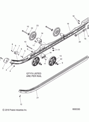 SUSPENSION RAIL ASM. - S18DDH8PS ALL OPTIONS (600330)