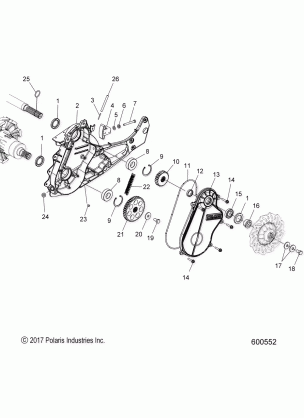 DRIVE TRAIN CHAINCASE - S18DDH8PS ALL OPTIONS (600552)