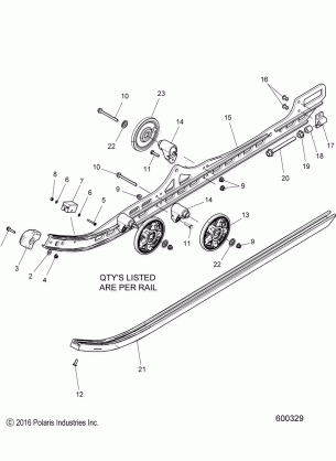 SUSPENSION RAIL ASM. - S18DCJ8PS ALL OPTIONS (600329)