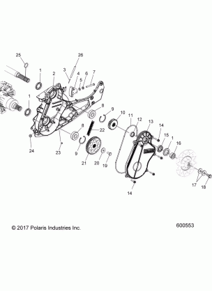 DRIVE TRAIN CHAINCASE - S18DDL6PS / PEM (600553)