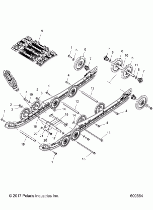 SUSPENSION REAR and TRACK - S18DDL6PS / PEM (600564)
