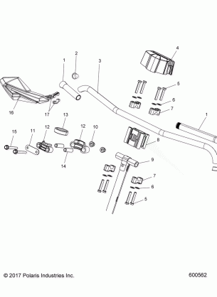 STEERING UPPER and HANDLEBAR ASM. - S18DDL8PS / PEM (600562)