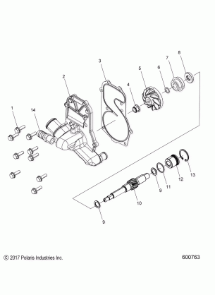 ENGINE WATER PUMP - S18EEC8P ALL OPTIONS (600763)