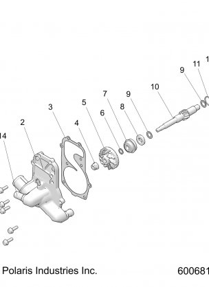 ENGINE WATER PUMP - S18FJB8 / FJE8 / FJP8 ALL OPTIONS (600681C)