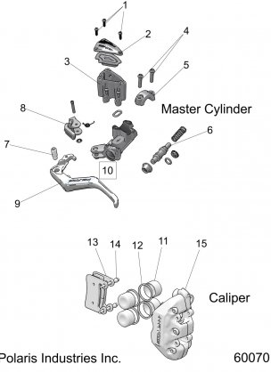 BRAKES CALIPER AND MASTER CYLINDER ASM. - S18FJB8 / FJE8 / FJP8 ALL OPTIONS (600701C)