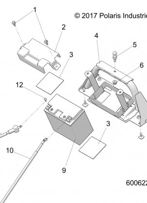 ELECTRICAL BATTERY / BOX and CABLES - S18FJB8 / FJE8 / FJP8 E.S. OPTION (600622C)