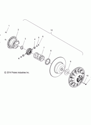 DRIVE TRAIN CLUTCH SECONDARY - S18MBX6JSA / JEA (49SNOWDRIVENCLUTCH15600R)