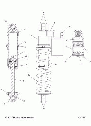 SUSPENSION SHOCK FRONT TRACK - S18MBX6JSA / JEA (600756)