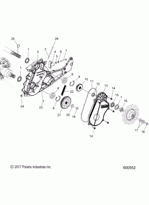 DRIVE TRAIN CHAINCASE - S18DDH6PS ALL OPTIONS (600552)