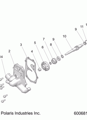 ENGINE WATER PUMP - S18FJB8 / FJE8 / FJP8 ALL OPTIONS (600681C)