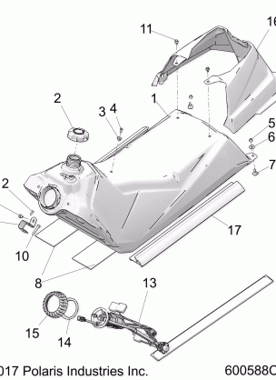 FUEL SYSTEM FUEL TANK ASM. - S18FJB8 / FJE8 / FJP8 ALL OPTIONS (600588C)