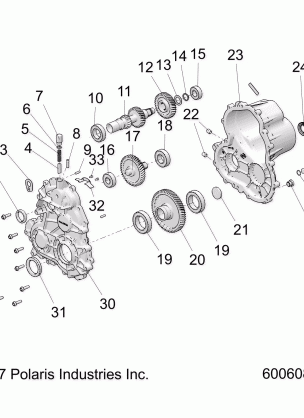 DRIVE TRAIN GEARCASE ASM 1 - S18FJB8 / FJE8 / FJP8 ALL OPTIONS (600608C)