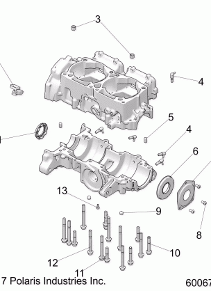 ENGINE CRANKCASE - S18FJB8 / FJE8 / FJP8 ALL OPTIONS (600676C)