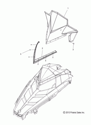 BODY WINDSHIELD - S18CFF5BSL / BEL (49SNOWWINDSHLD12TALL)