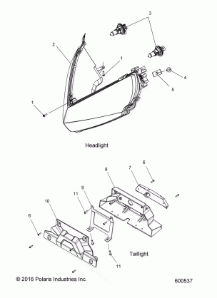 ELECTRICAL HEADLIGHT and TAILLIGHT - S18CFF5BSL / BEL (600537)