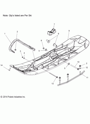 STEERING SKI ASM. - S18CFF5BSL / BEL (600536)