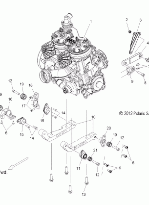 ENGINE MOUNTING - S19CBA6GSL (49SNOWENGINEMOUNT13600LE)