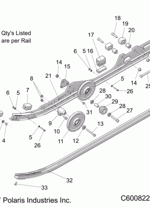 SUSPENSION RAIL LH / RH - S19CBU5BSA / BSL / BEL (600822)