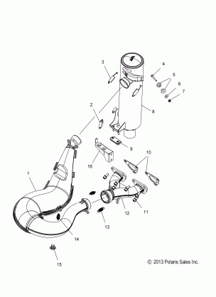 ENGINE EXHAUST - S19CEE5BSL (49SNOWEXHAUST14550)