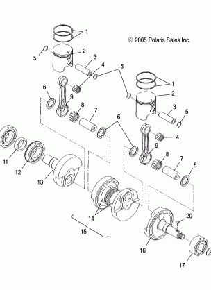 ENGINE PISTON and CRANKSHAFT - S19CEE5BSL (4997239723C12)