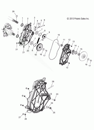 DRIVE TRAIN CHAINCASE - S19CEE5BSL (49SNOWCHAINCASE14550)