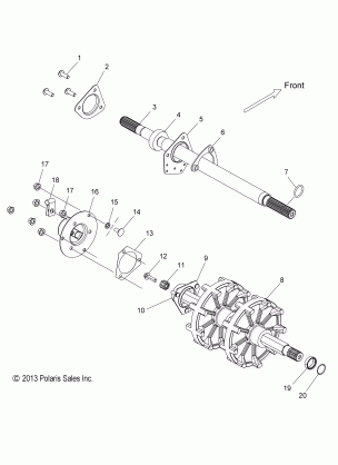 DRIVE TRAIN JACKSHAFT and DRIVESHAFT - S19CEE5BSL (49SNOWDRIVETRAIN14550)