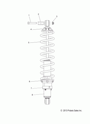 SUSPENSION SHOCK REAR TRACK (7043994) - S19CEE5BSL (49SNOWSHOCKREAR7043994)