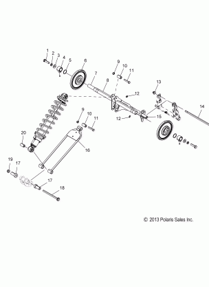 SUSPENSION TORQUE ARM REAR - S19CEE5BSL (49SNOWTORQUEREAR14550144)