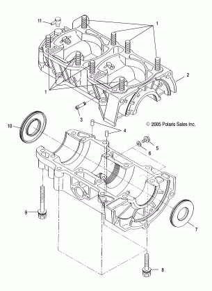 ENGINE CRANKCASE - S19CEE5BSL (4997239723C10)