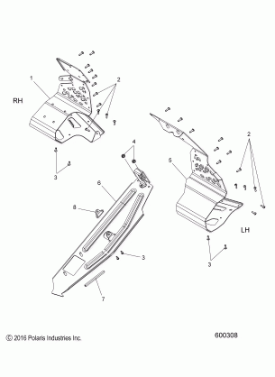 CHASSIS CLUTCH GUARD and FOOTRESTS - S19DDH8PS ALL OPTIONS (600308)