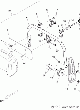 BODY BACKREST ASM. - S19SJA5BSL / BEL (49SNOWBACKREST13WIDELX)