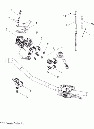 ENGINE THROTTLE CONTROL ASM. - S14CB6 / CP6 ALL OPTIONS (49SNOWTHROTTLE13PR)