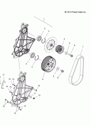 DRIVE TRAIN QUICKDRIVE BELT SYSTEM - S14CG8 / CH8 ALL OPTIONS (49SNOWCHAINCASE14PRMK)