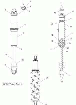 SUSPENSION SHOCK REAR TRACK (7043834) - S14CG8 / CH8 ALL OPTIONS (49SNOWSHOCKREAR7043834)