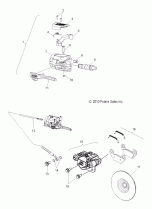 BRAKES BRAKE SYSTEM (600 / 155 Inch) - S14CM6 ALL OPTIONS (49SNOWBRAKE11800RMK)