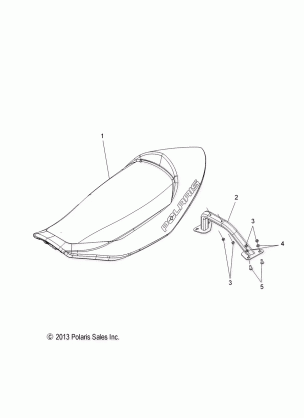 BODY SEAT ASM. - S14CL6 / CW6 ALL OPTIONS (49SNOWSEAT14SBASLT)