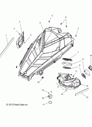 BODY HOOD ASM. -S14CS5BSL / BEL (49SNOWHOOD14550)