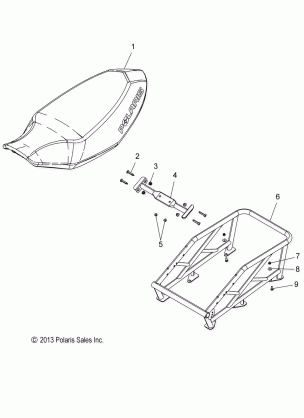 BODY SEAT ASM. and RACK - S14CS5BSL / BEL (49SNOWSEAT14550V)