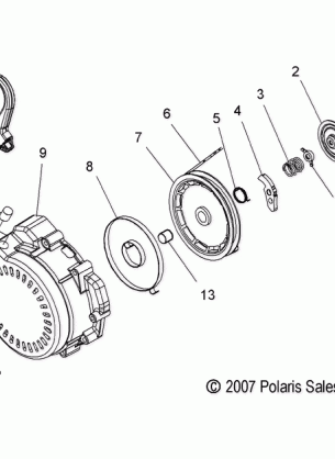 ENGINE RECOIL STARTER - S14MX6JSA / JEA (49SNOWRECOIL08600IQ)