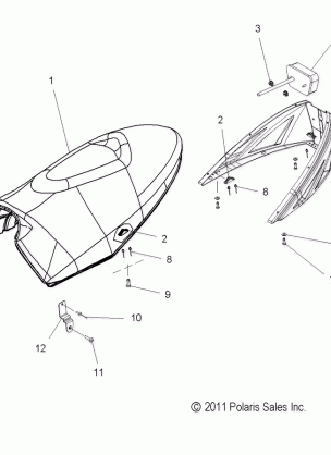 BODY SEAT ASM. - S14MX6JSA / JEA (49SNOWSEAT12600RCR)