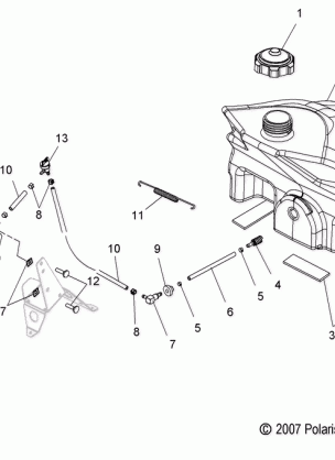 FUEL SYSTEM FUEL TANK and FUEL PUMP - S14MX6JSA / JEA (49SNOWFUEL11600RCR)