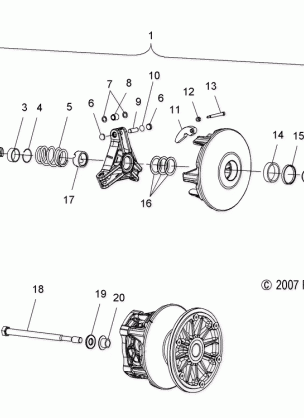 DRIVE TRAIN CLUTCH PRIMARY - S14MX6JSA / JEA (49SNOWDRIVECLUTCH08600IQ)