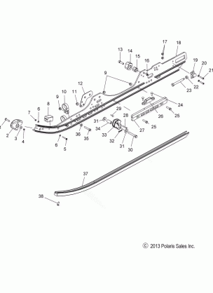 SUSPENSION RAIL MOUNTING - S14MX6JSA / JEA (49SNOWSUSPRAIL14600R)